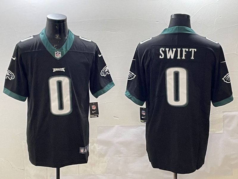 Men Philadelphia Eagles #0 Swift Black Second generations 2025 Nike Vapor Limited NFL Jersey style 1->philadelphia eagles->NFL Jersey